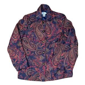 Women's Vintage Paisley Coat BFA Classics Small Tapestry Colorful Blouse Jacket